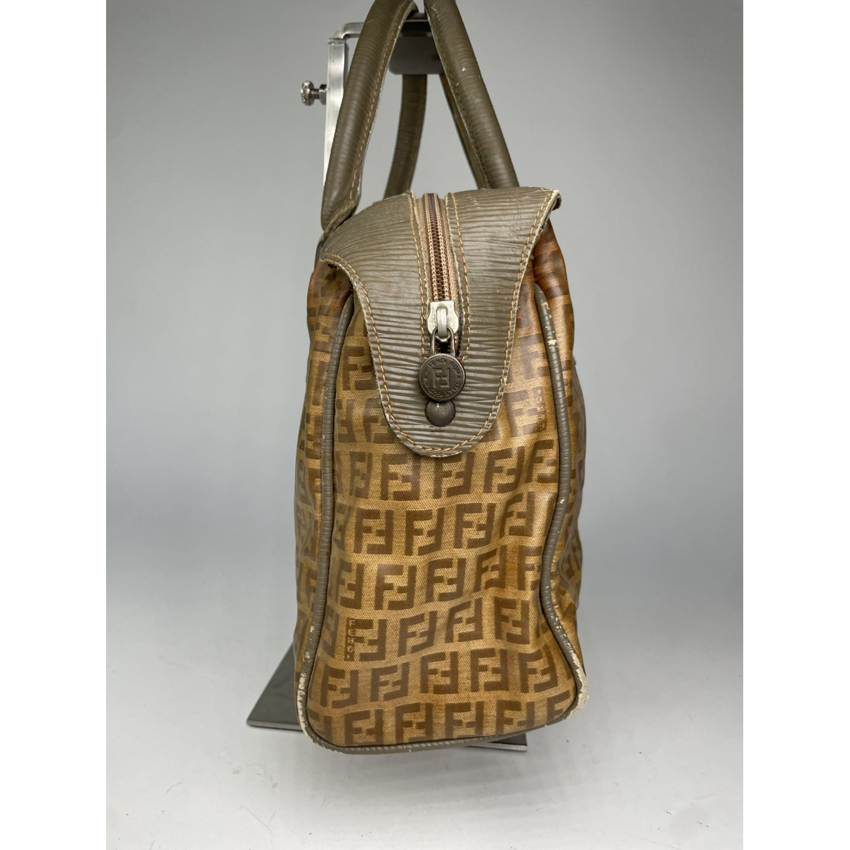 Fendi Baguette Brown Patent Leather Handbag image 4
