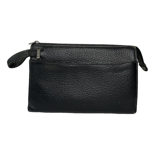 ANNE KLEIN Black Leather Clutch Bag image 1