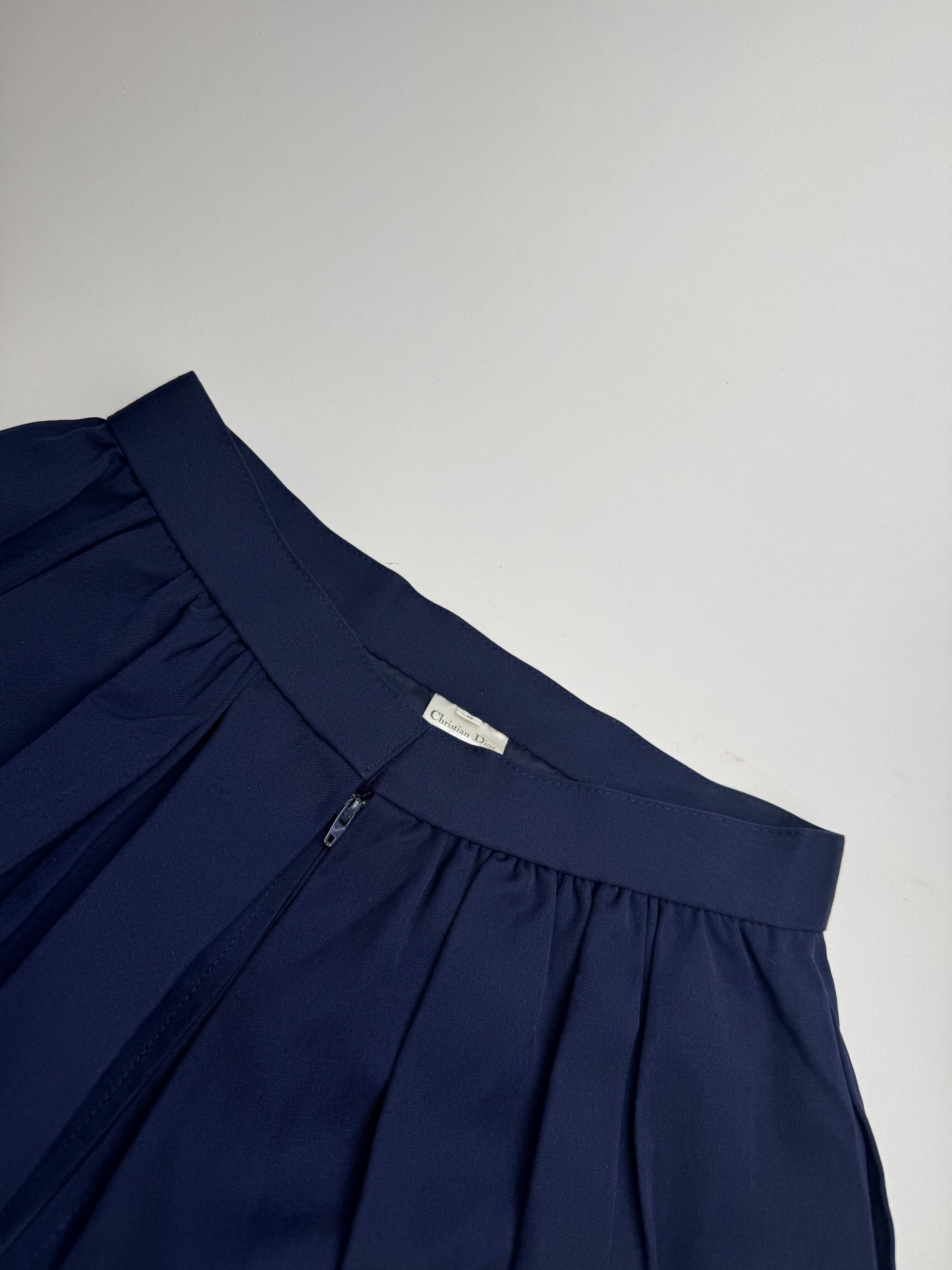Vintage Dior Wool Skirt Navy M