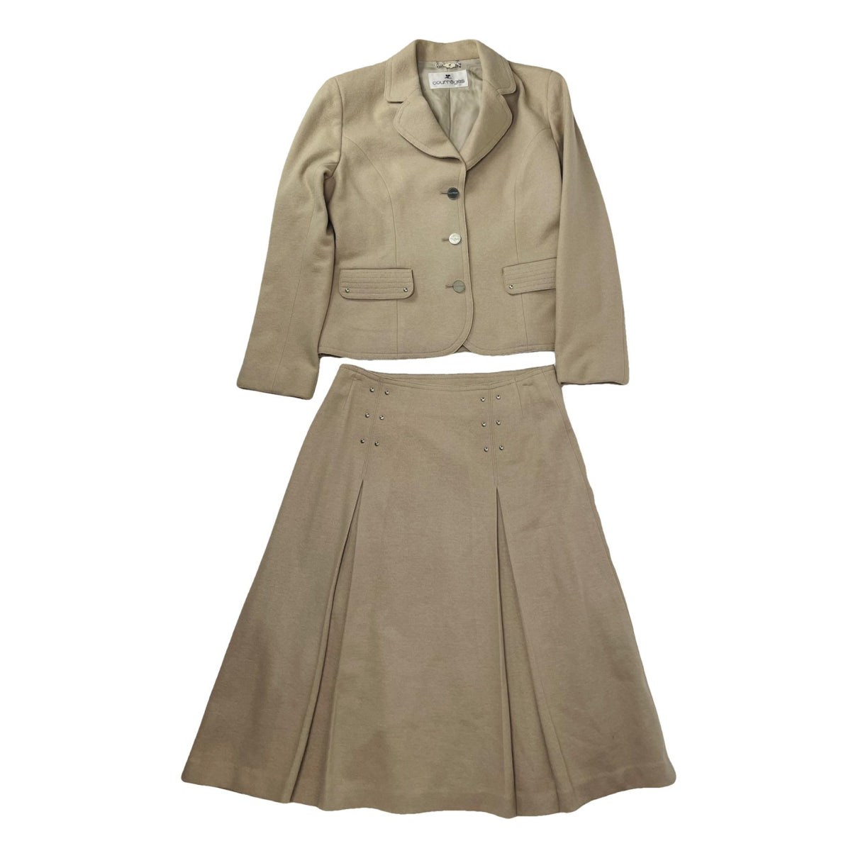 Courrèges Beige Wool Coat image 1