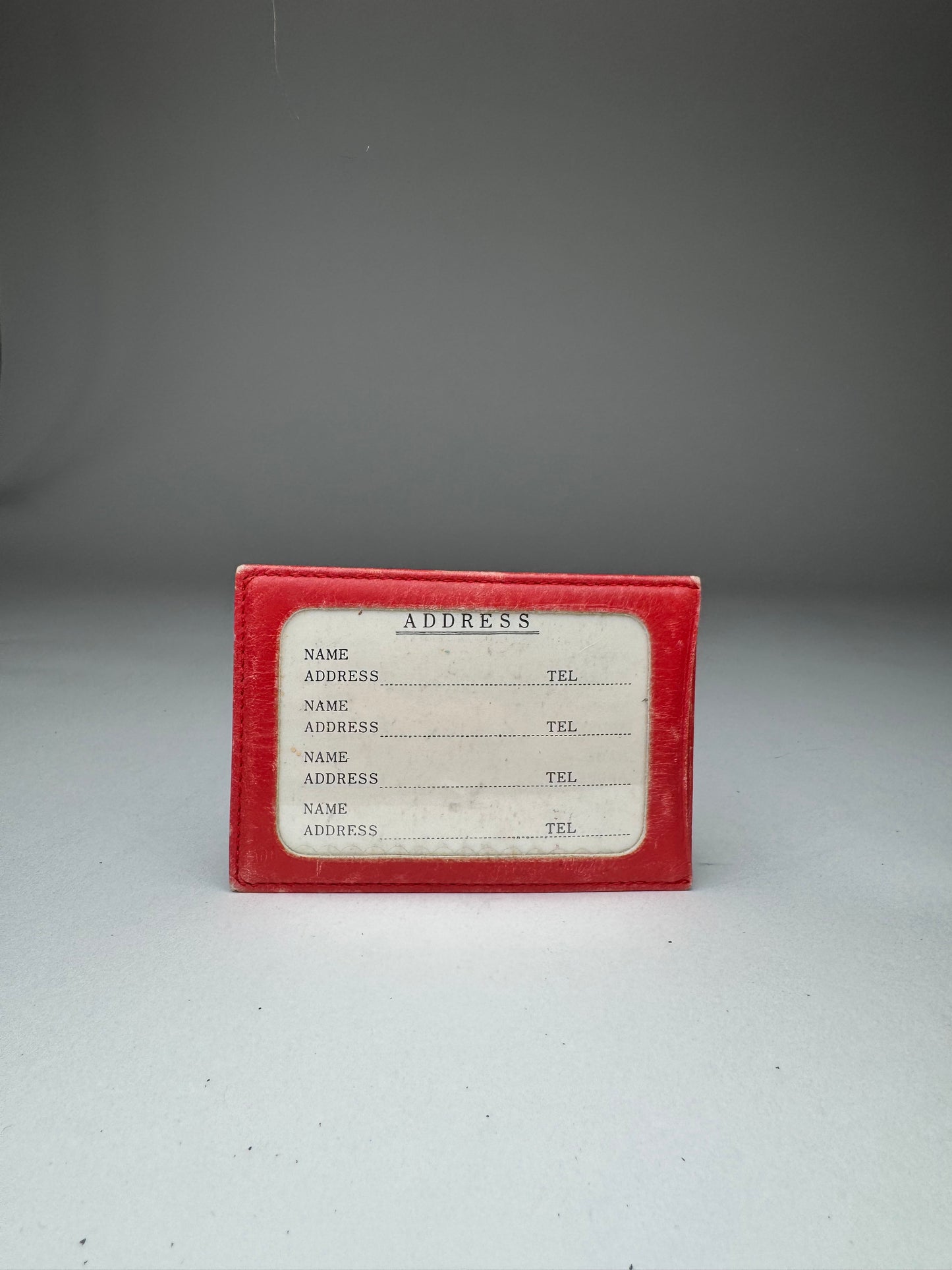 Vintage Courreges Paris Leather Card Holder Red