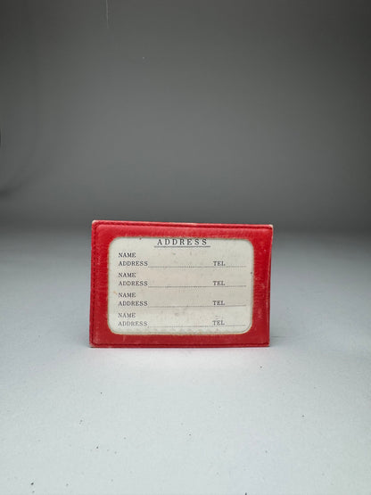 Vintage Courreges Paris Leather Card Holder Red