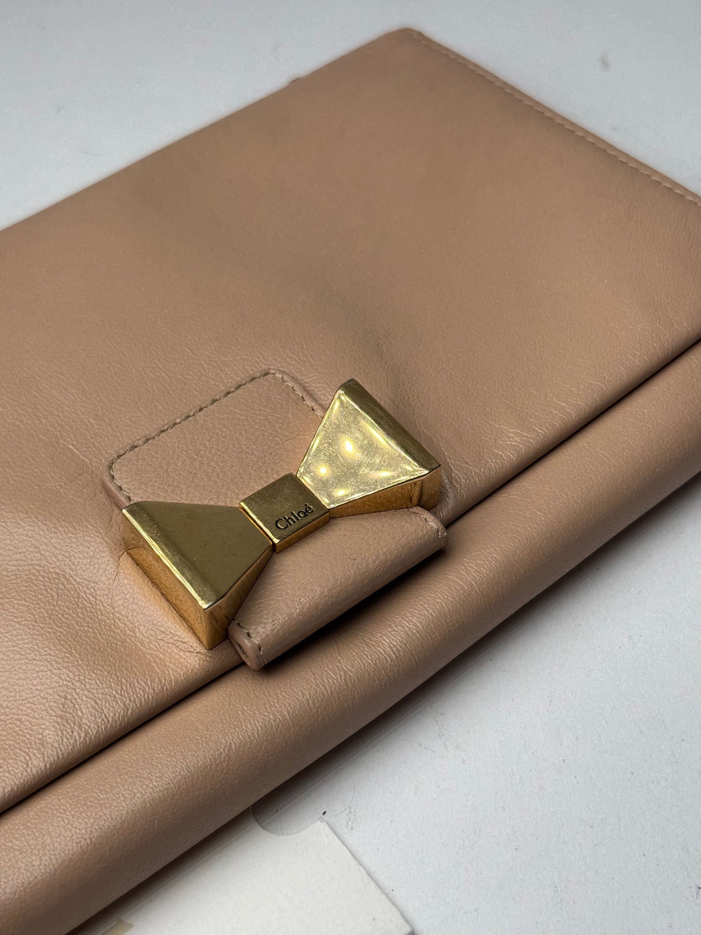 Vintage Chloe Leather Shoulder Bag Rose