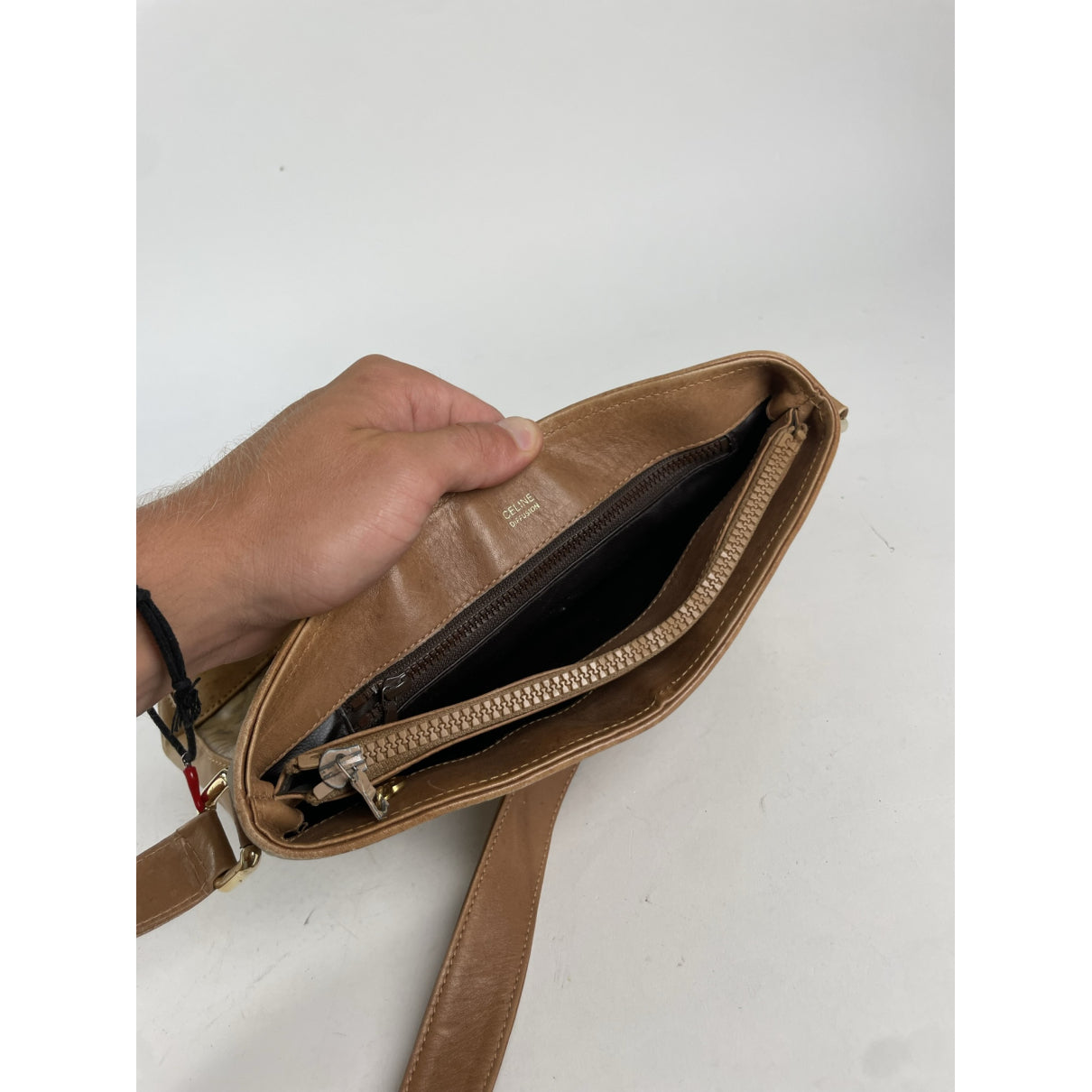 Celine SAC SEAU Brown Leather Handbag image 2