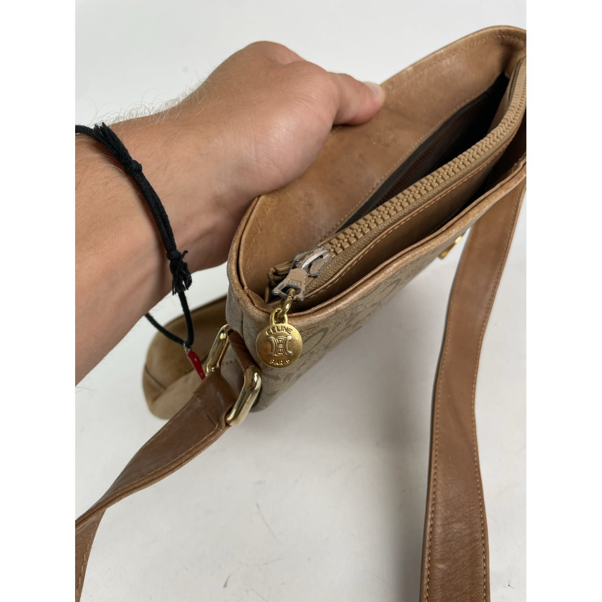 Celine SAC SEAU Brown Leather Handbag image 3