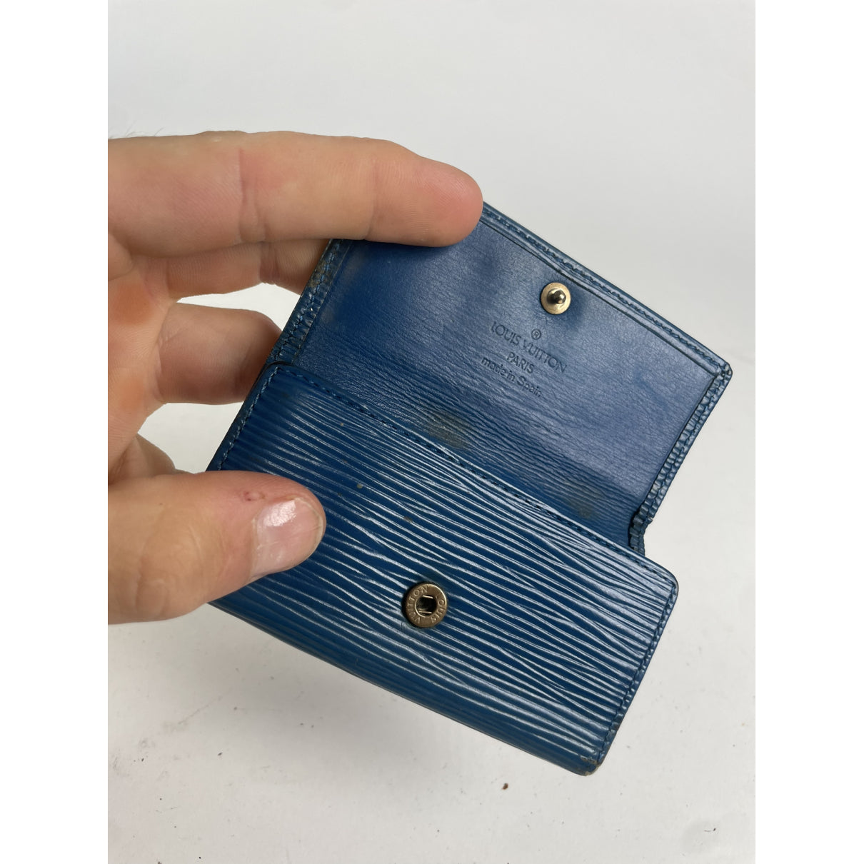 Louis Vuitton Lockme Blue Leather Purse image 3