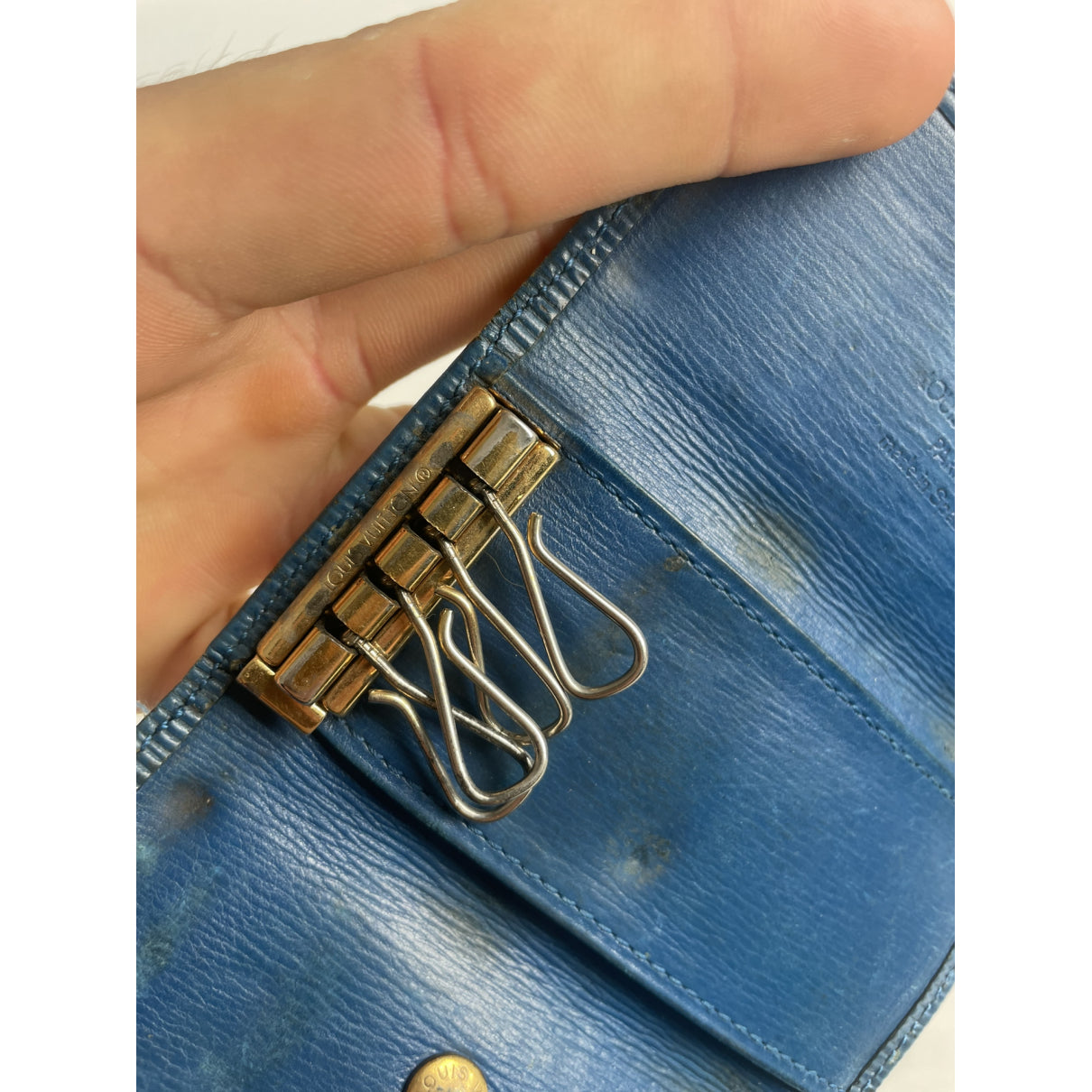 Louis Vuitton Lockme Blue Leather Purse image 5