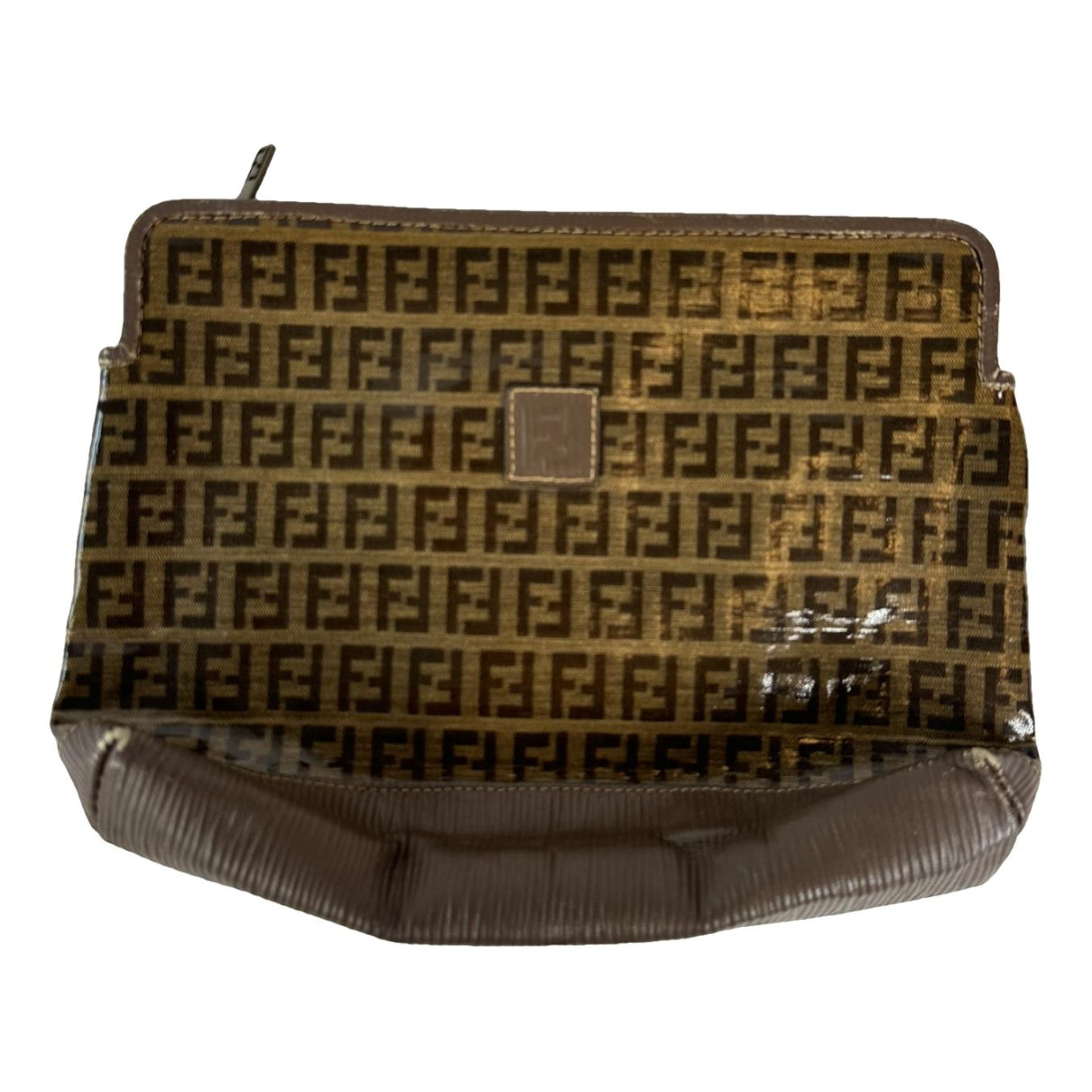 Fendi Baguette Brown Patent Leather Handbag image 1