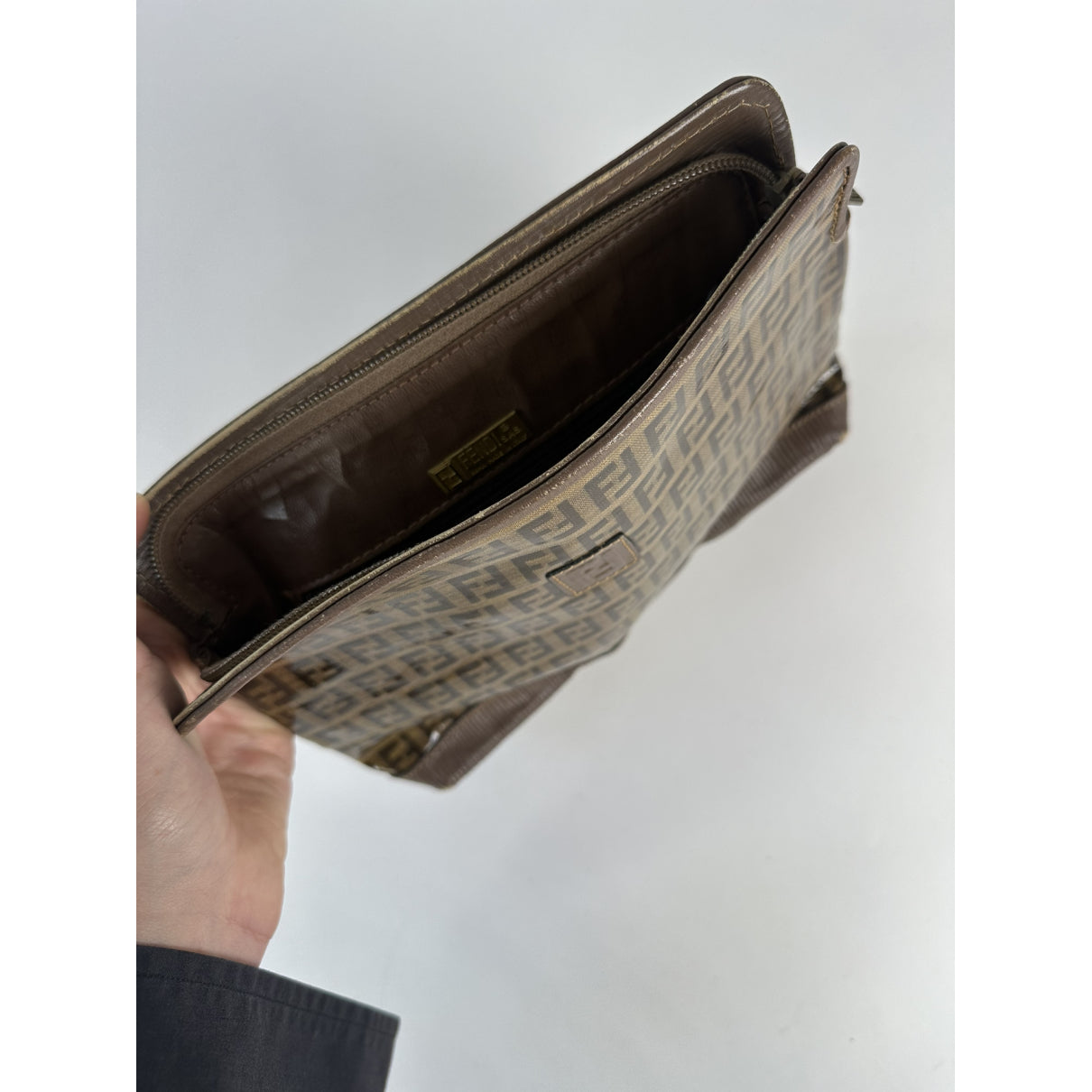 Fendi Baguette Brown Patent Leather Handbag image 4