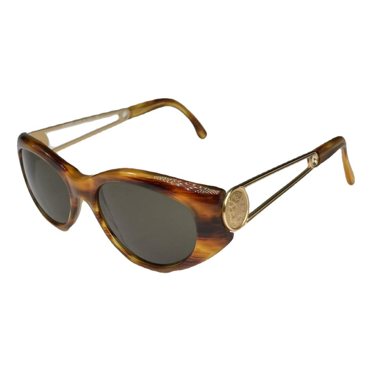 Fendi Gold Metal Sunglasses image 1