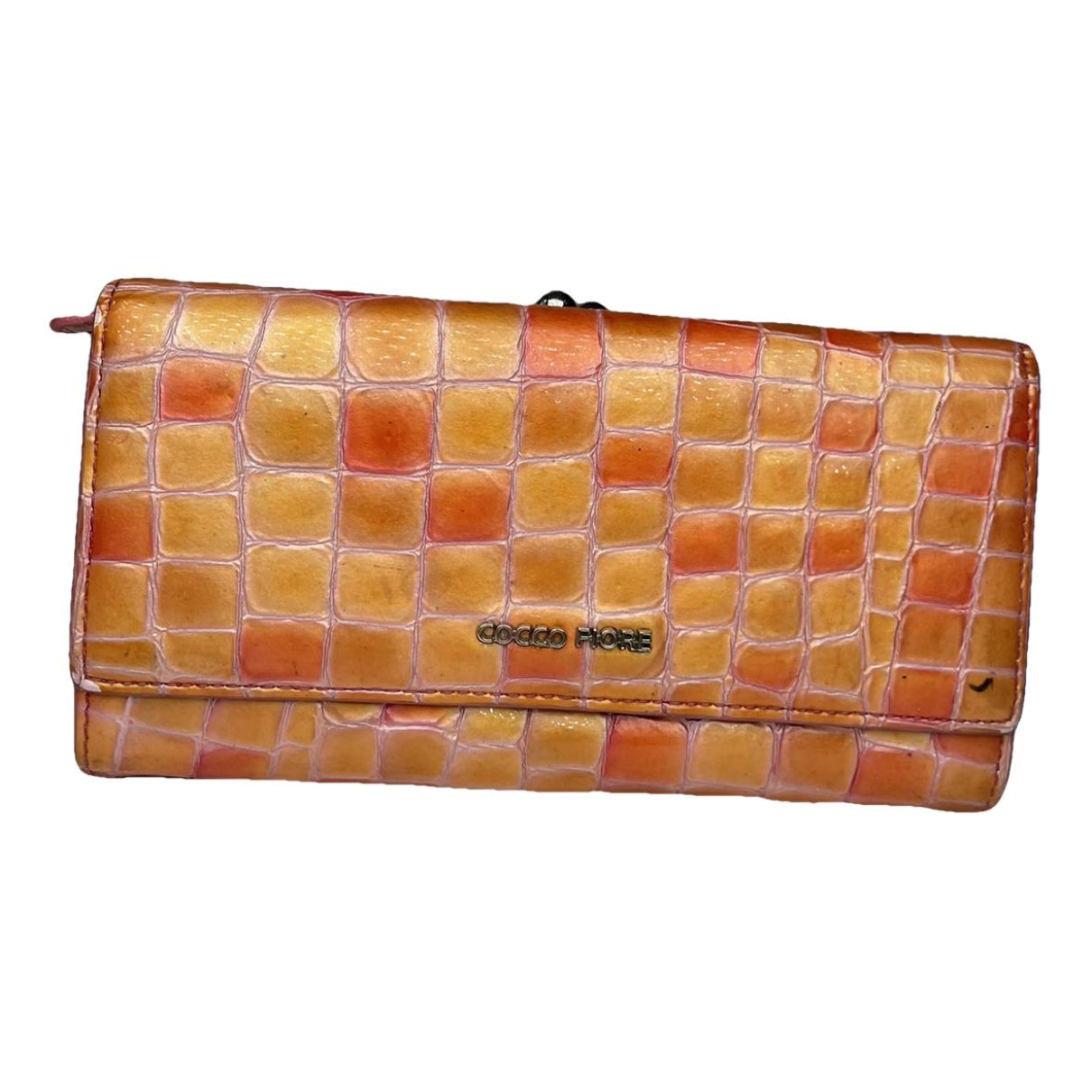 Non Signé / Unsigned Orange Leather Wallet image 1