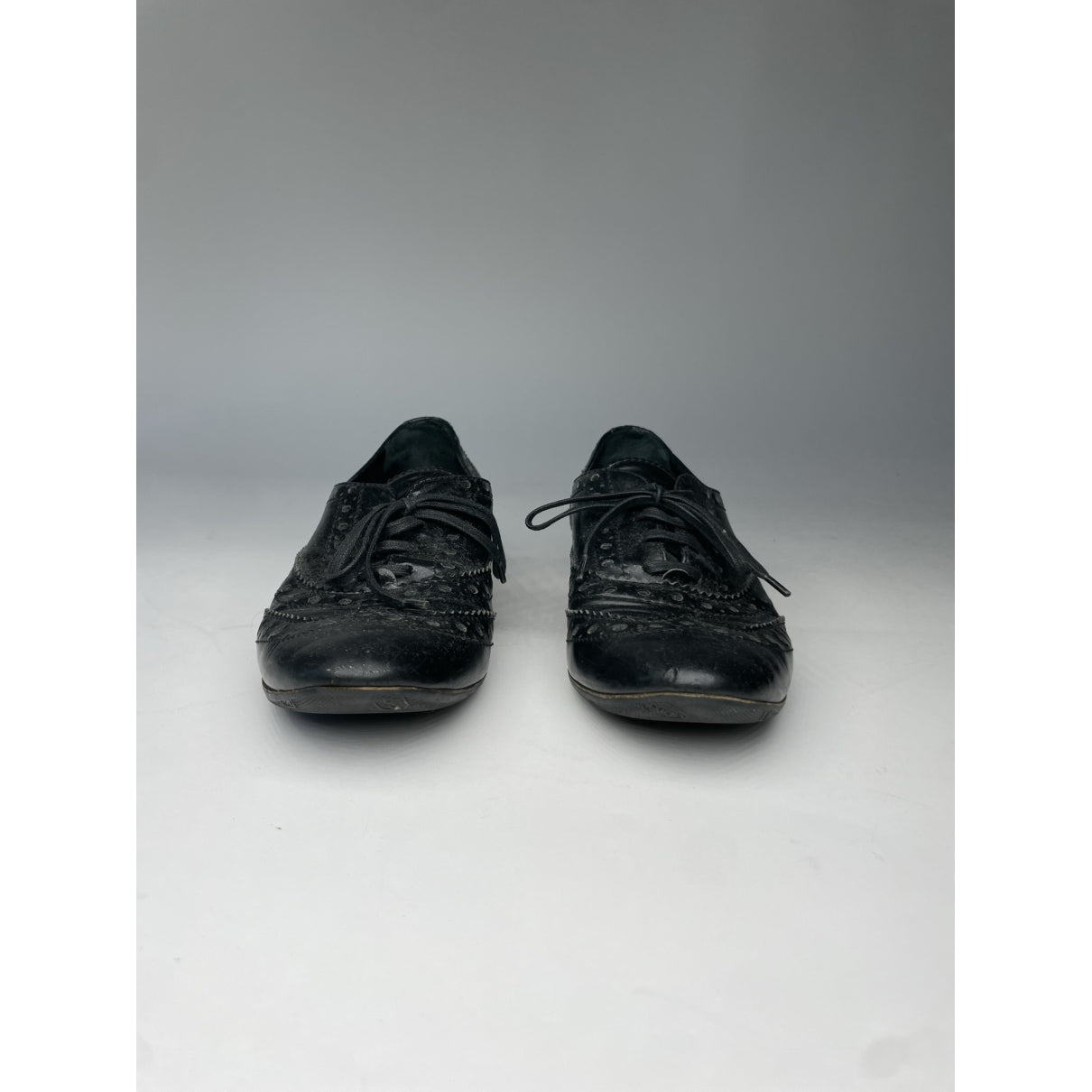 Miu Miu Black Leather Lace Up image 2