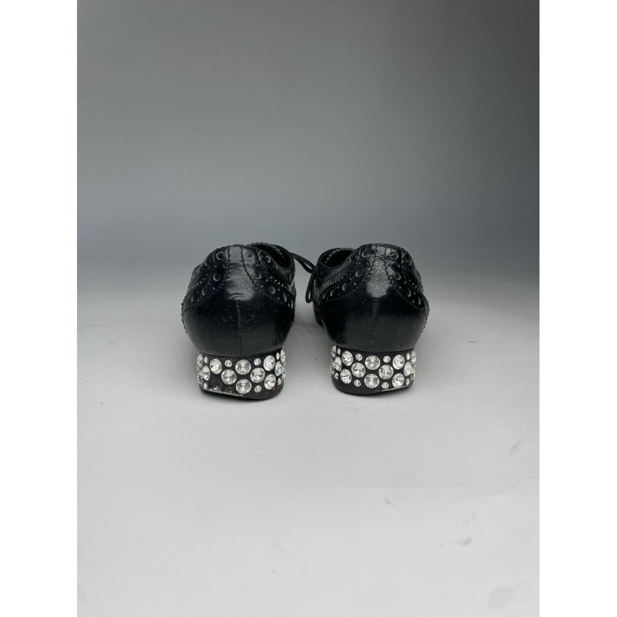 Miu Miu Black Leather Lace Up image 3