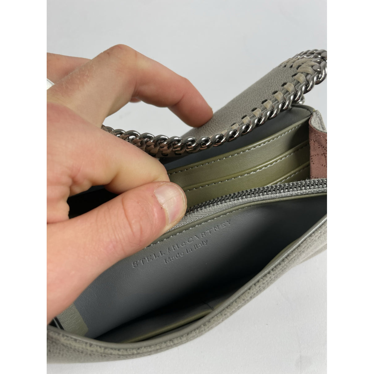 Stella McCartney Grey Leather Wallet image 5