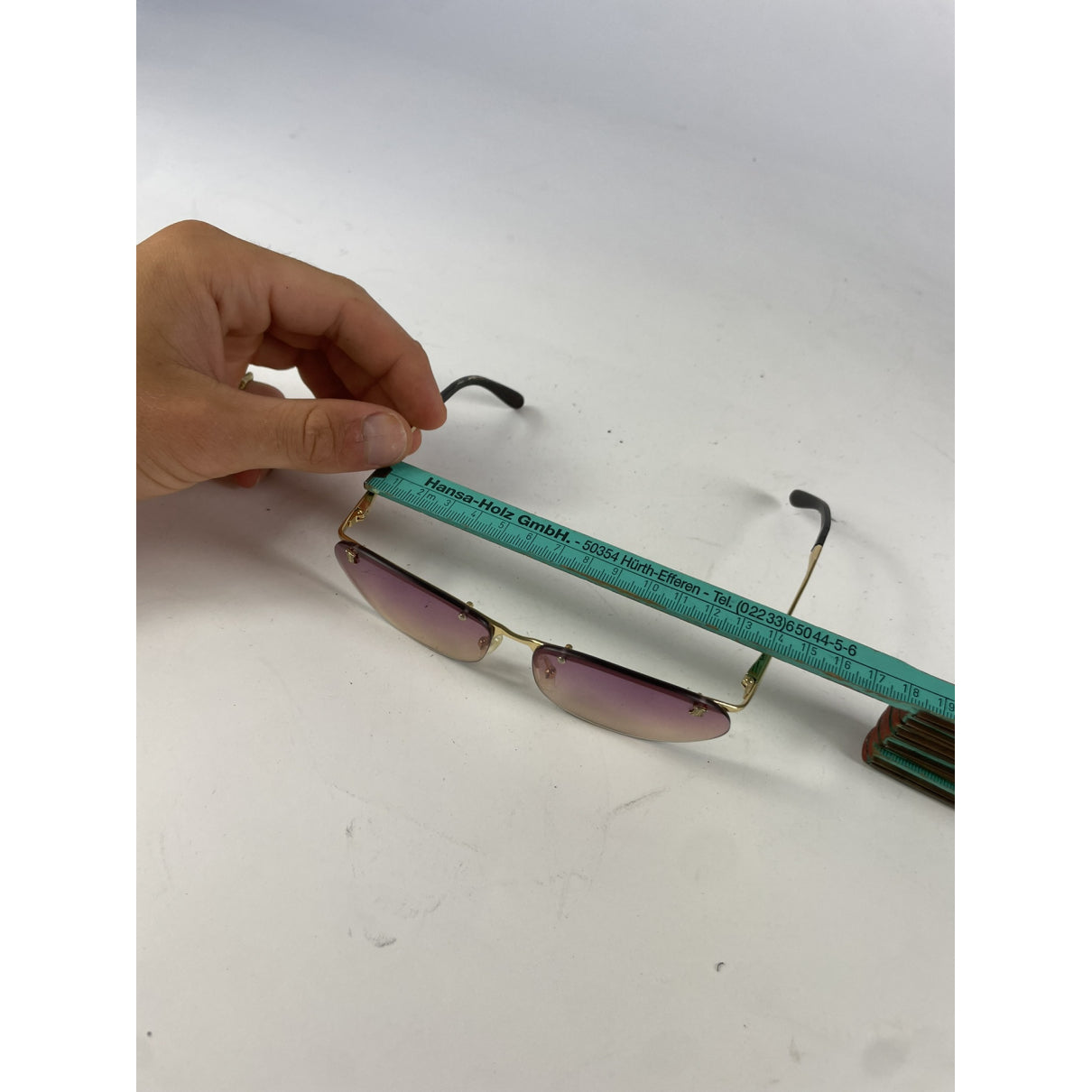 Celine Pink Metal Sunglasses image 5