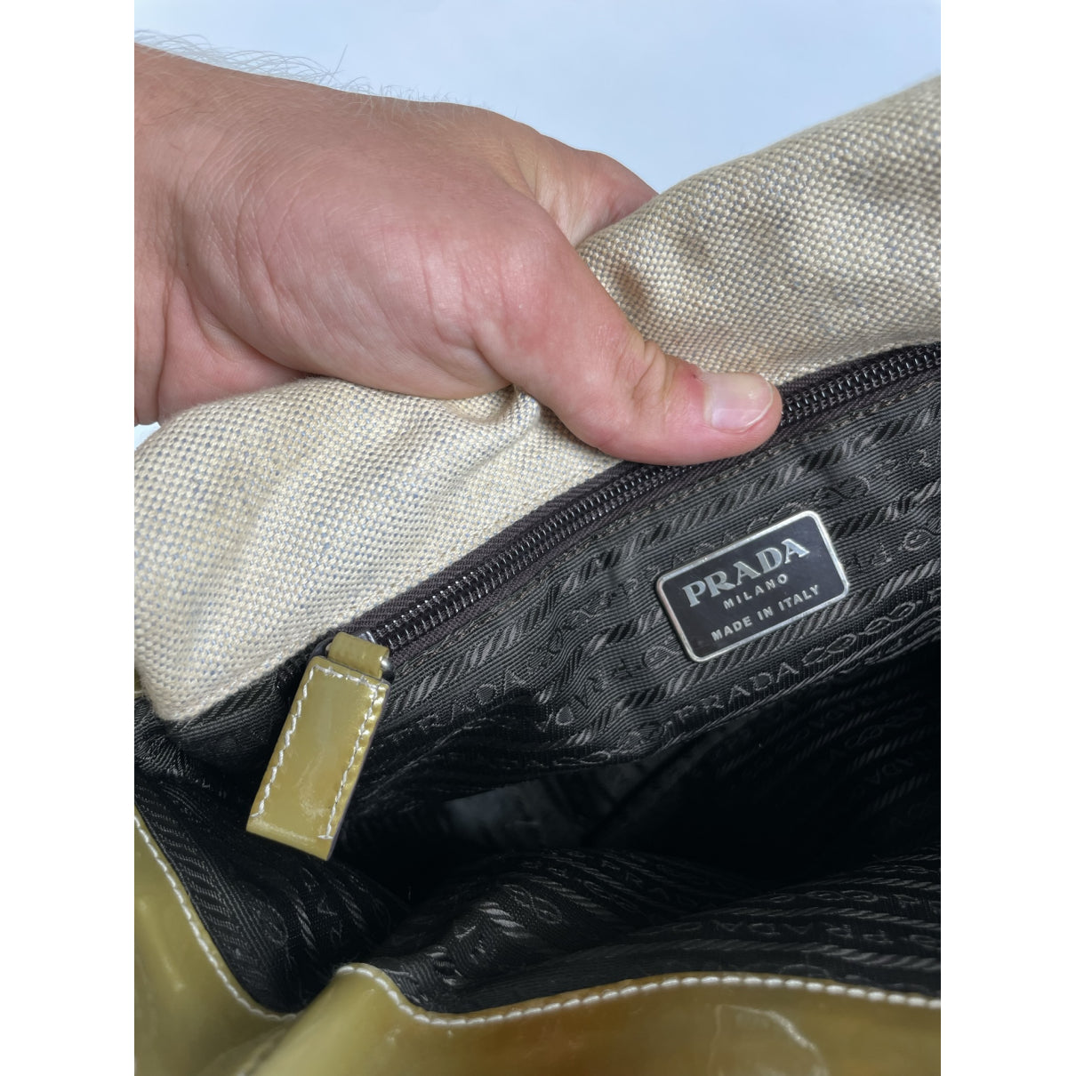 Prada Beige Cotton Handbag image 2