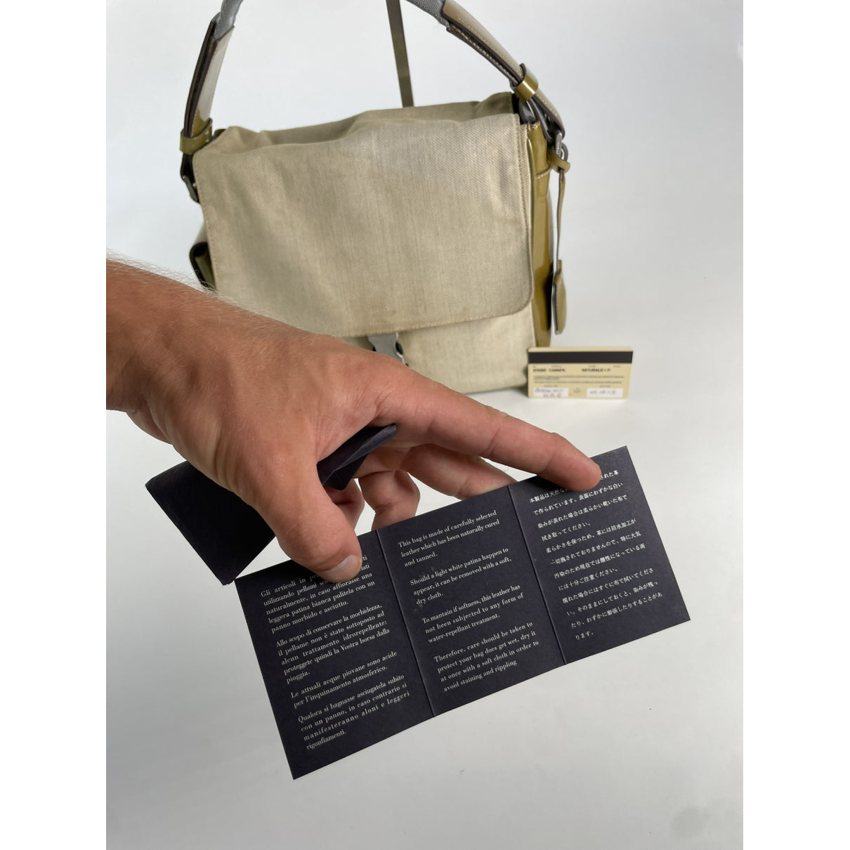 Prada Beige Cotton Handbag image 3