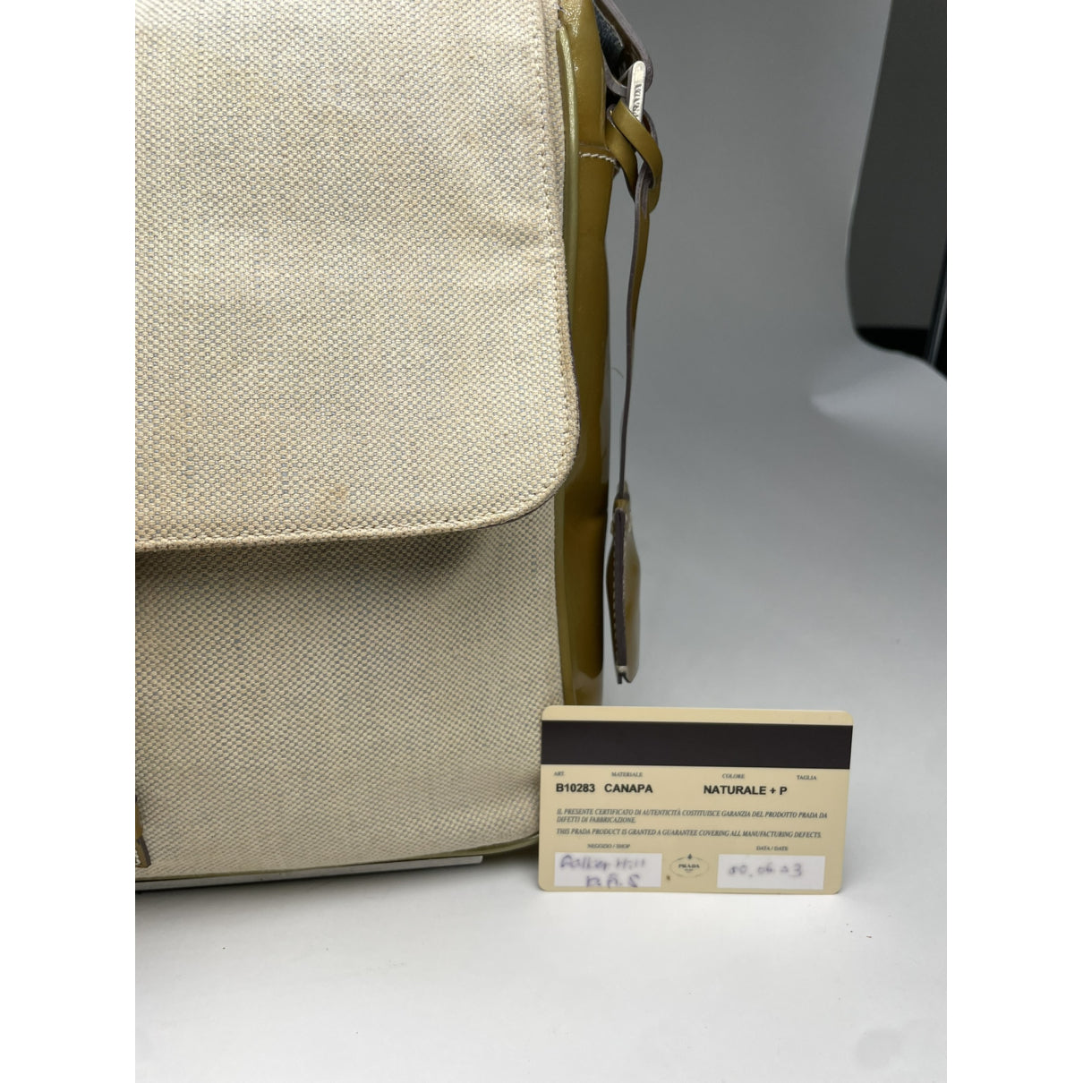 Prada Beige Cotton Handbag image 5