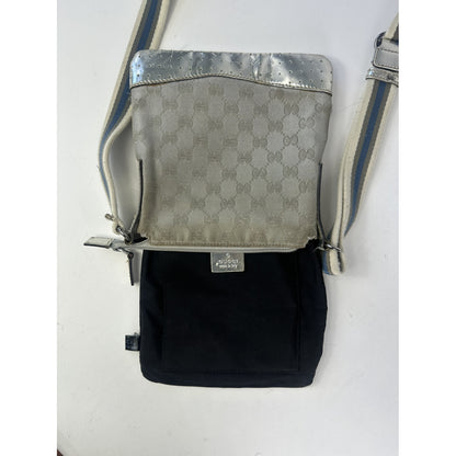 Gucci Jackie Vintage  Silver Leather Handbag image 2