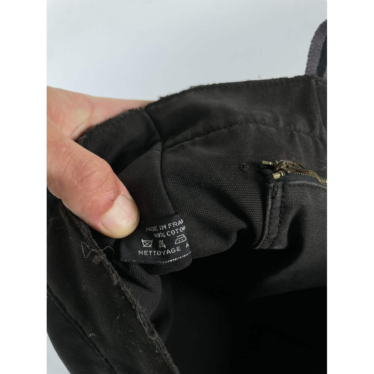 Hermès Black Cotton Handbag image 5