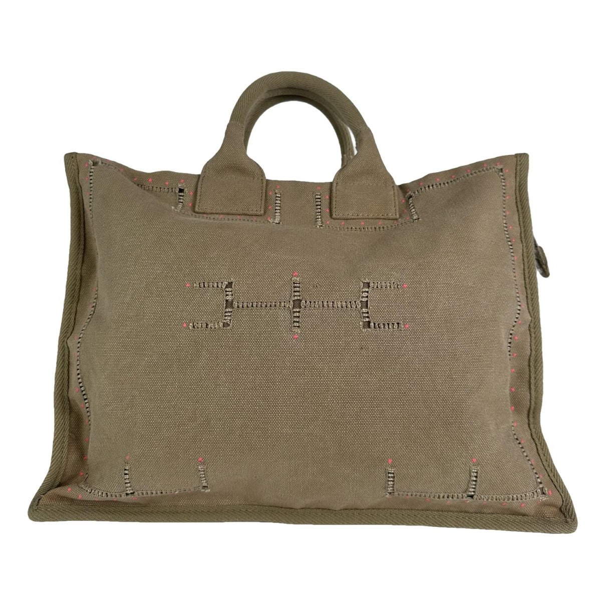 Issey Miyake Brown Cotton Handbag image 1