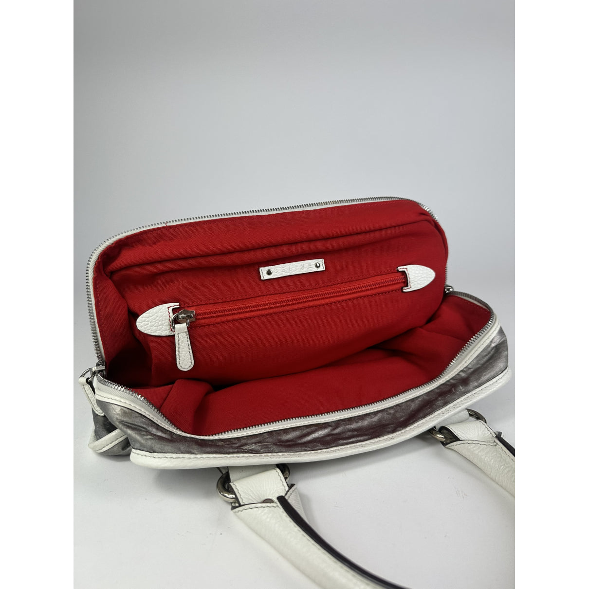 Celine Silver Leather Handbag image 3