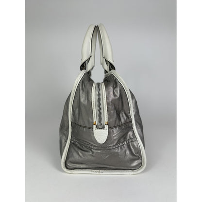 Celine Silver Leather Handbag image 4