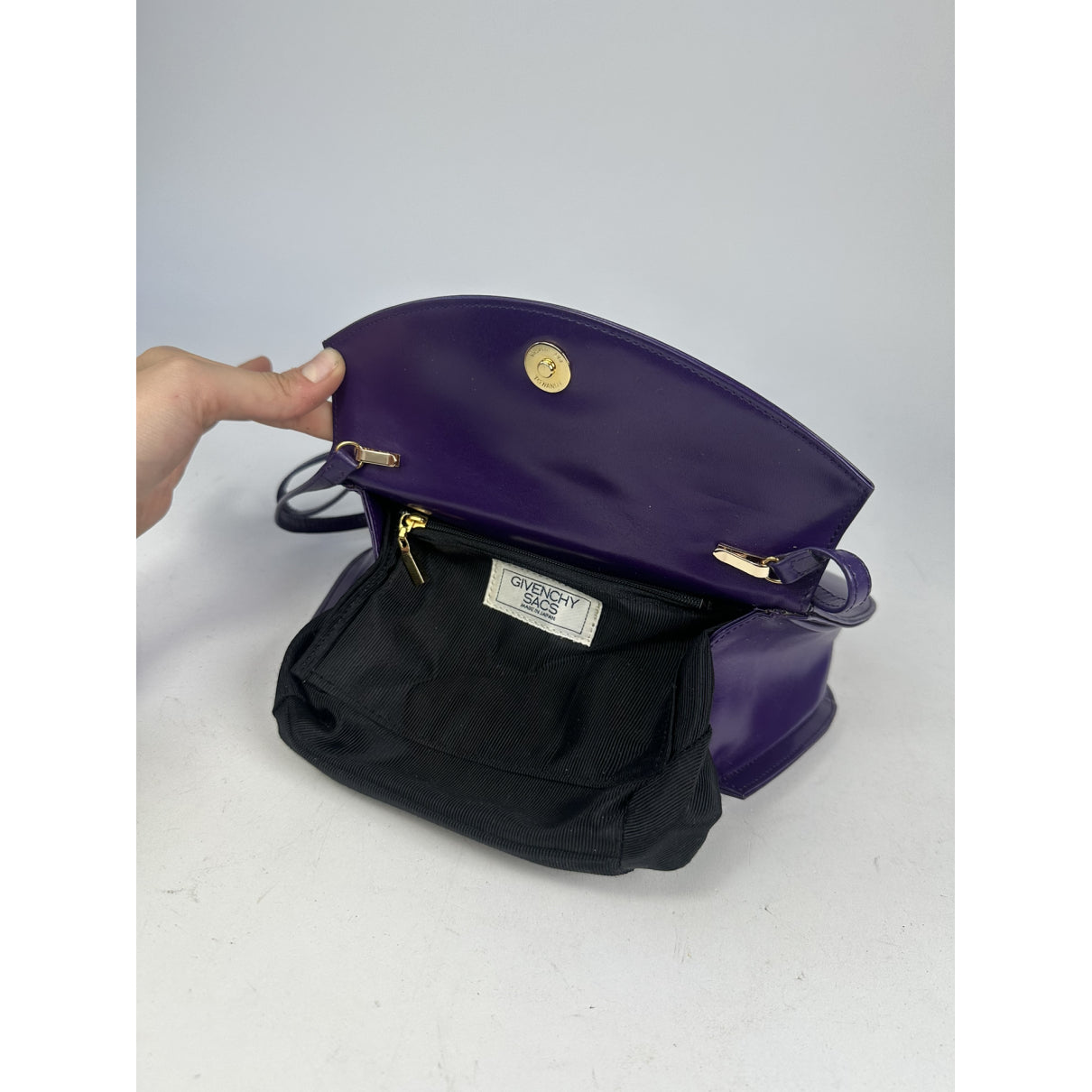 Givenchy Bow Cut Purple Leather Handbag image 2
