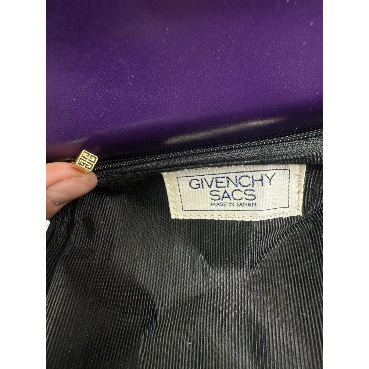 Givenchy Bow Cut Purple Leather Handbag image 3
