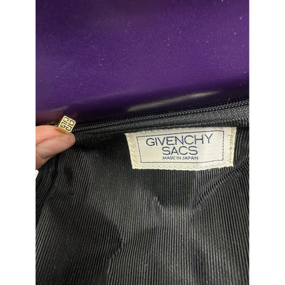 Givenchy Bow Cut Purple Leather Handbag image 3