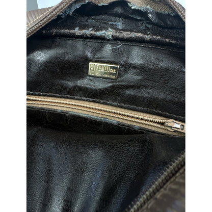 Fendi Baguette Brown Patent Leather Handbag image 2