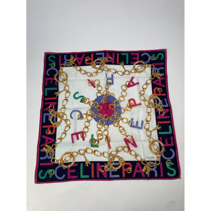 Celine Multicolour Silk Scarf image 4