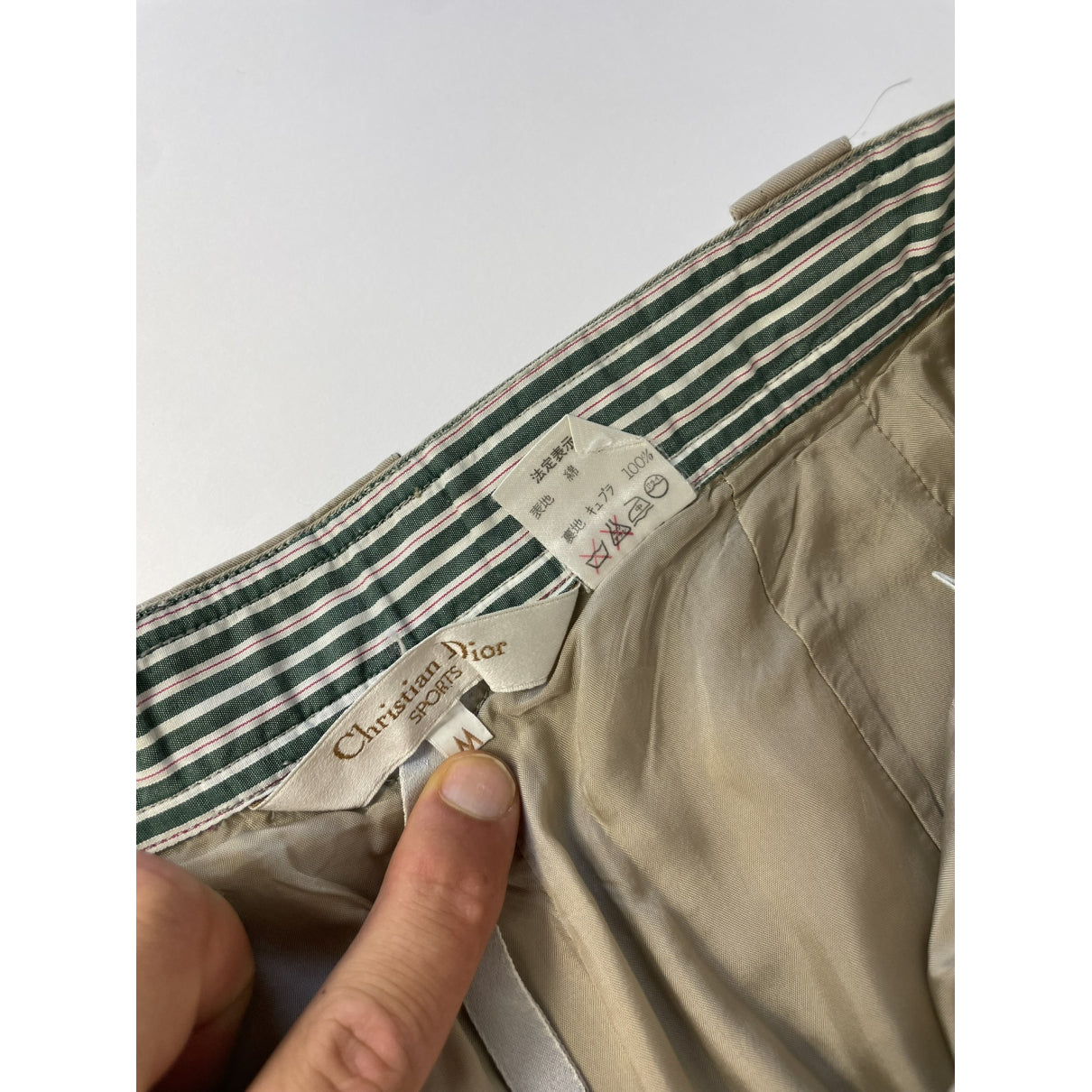 Dior Beige Cotton Trouser image 4