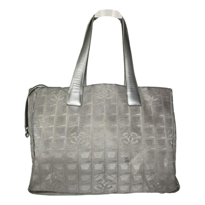 Chanel Silver Cotton Handbag image 1