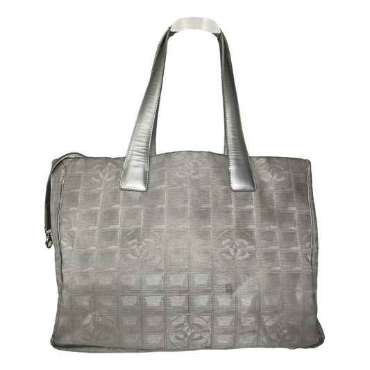 Chanel Silver Cotton Handbag image 1