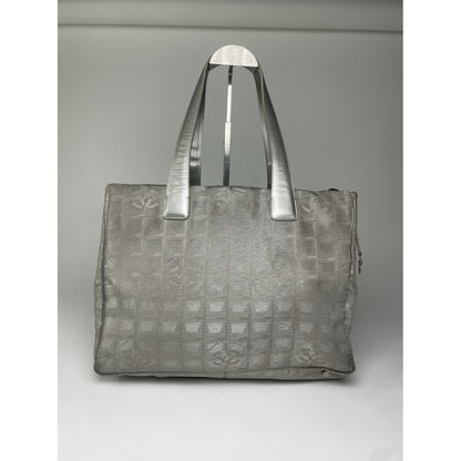 Chanel Silver Cotton Handbag image 5
