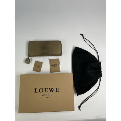 Loewe Puzzle Beige Leather Wallet image 2