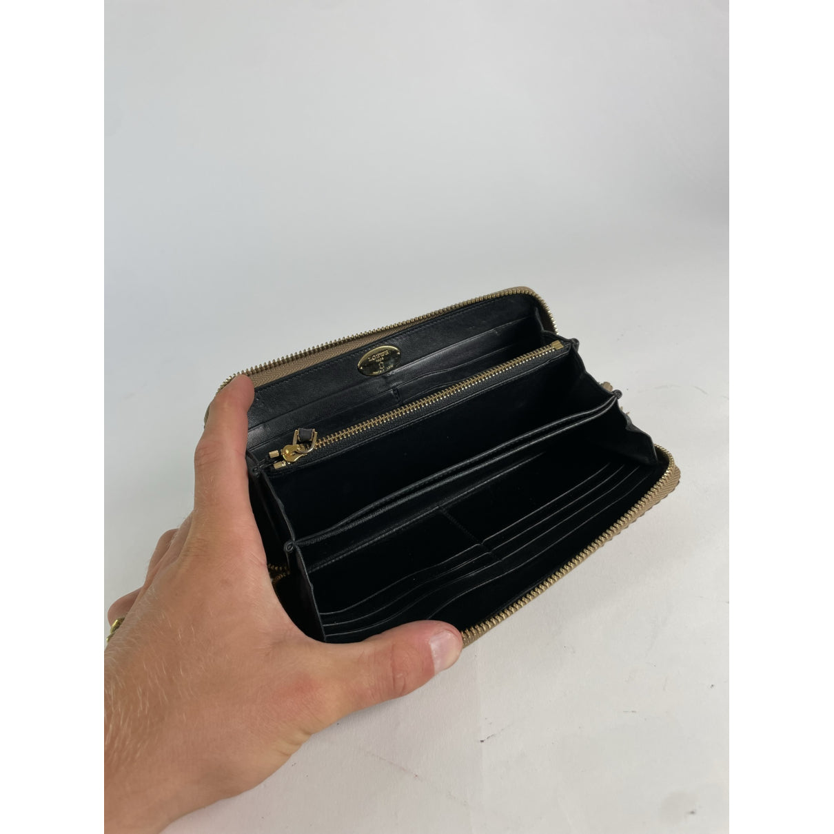 Loewe Puzzle Beige Leather Wallet image 4