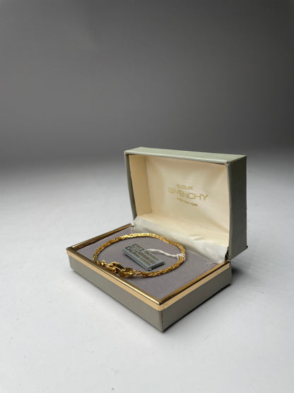 Bracelet vintage Givenchy en acier doré neuf
