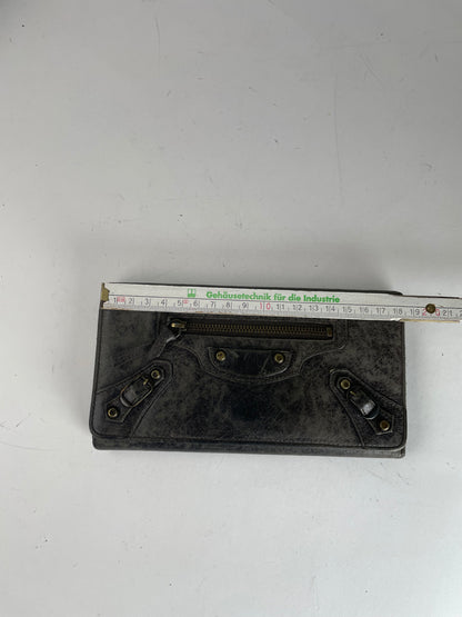 Vintage Balenciaga Leather City Wallet Anthracite