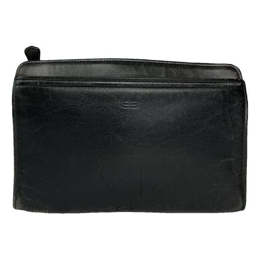 Balenciaga City Black Leather Clutch Bag image 1