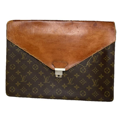 Louis Vuitton Serviette Ambassadeur Brown Leather Clutch Bag image 1