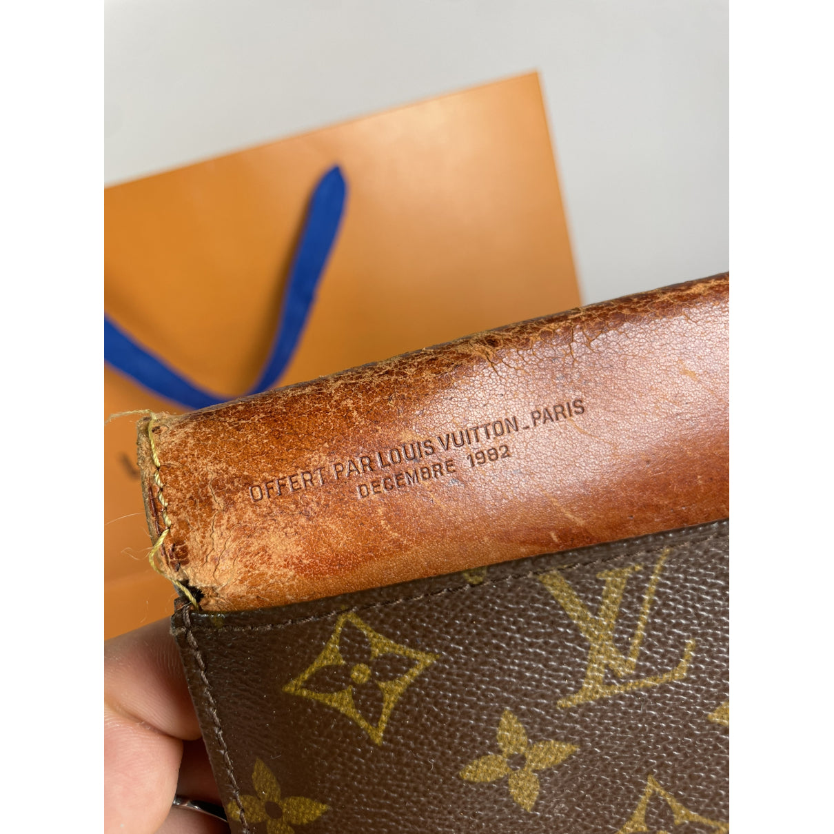 Louis Vuitton Serviette Ambassadeur Brown Leather Clutch Bag image 2