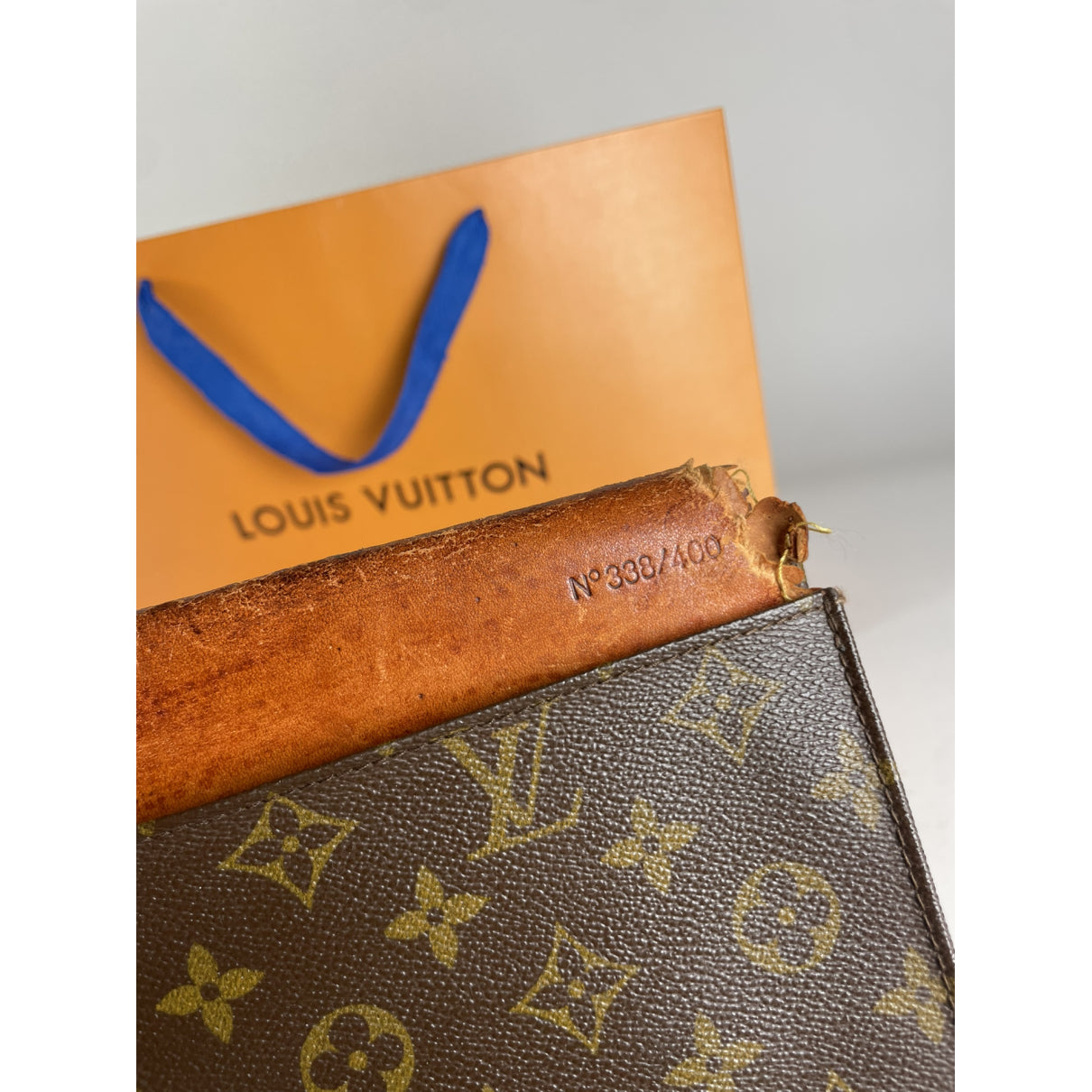 Louis Vuitton Serviette Ambassadeur Brown Leather Clutch Bag image 3