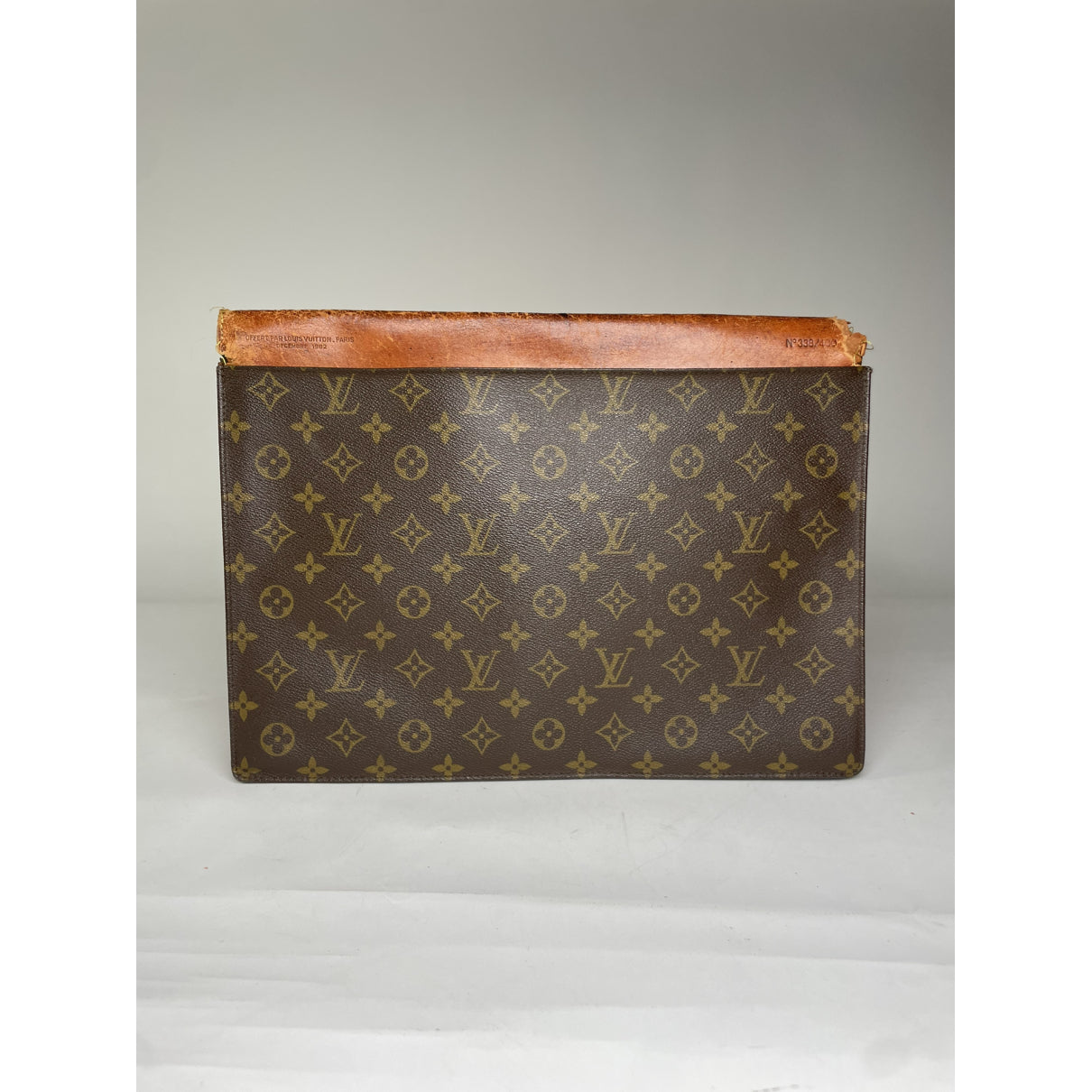 Louis Vuitton Serviette Ambassadeur Brown Leather Clutch Bag image 5