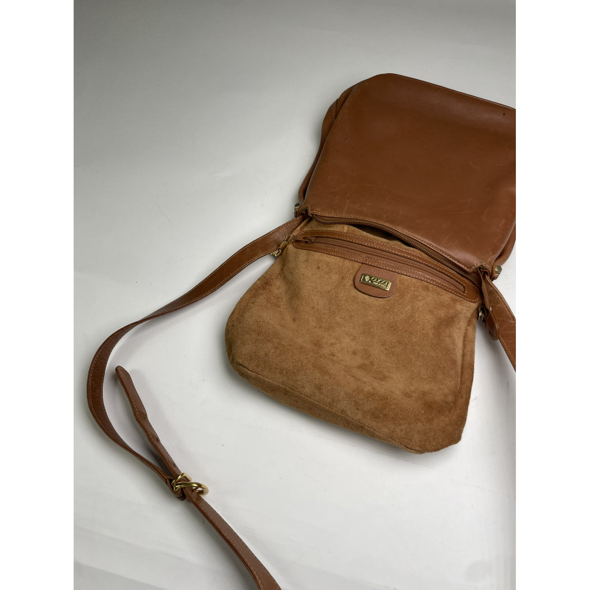 Gucci GG Marmont Bucket Brown Leather Handbag image 3