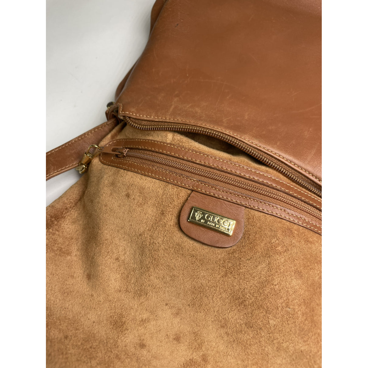 Gucci GG Marmont Bucket Brown Leather Handbag image 4