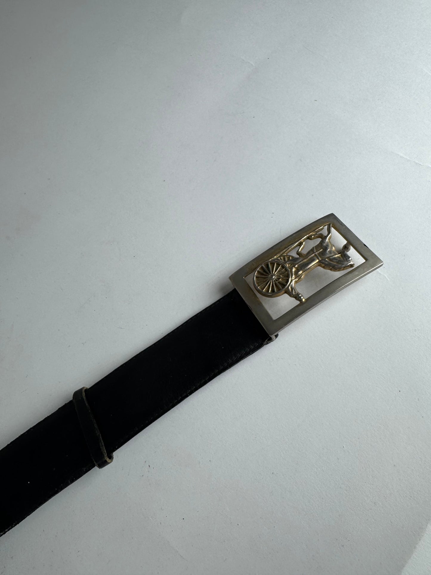 Vintage Celine Paris Triomphe Leather Belt