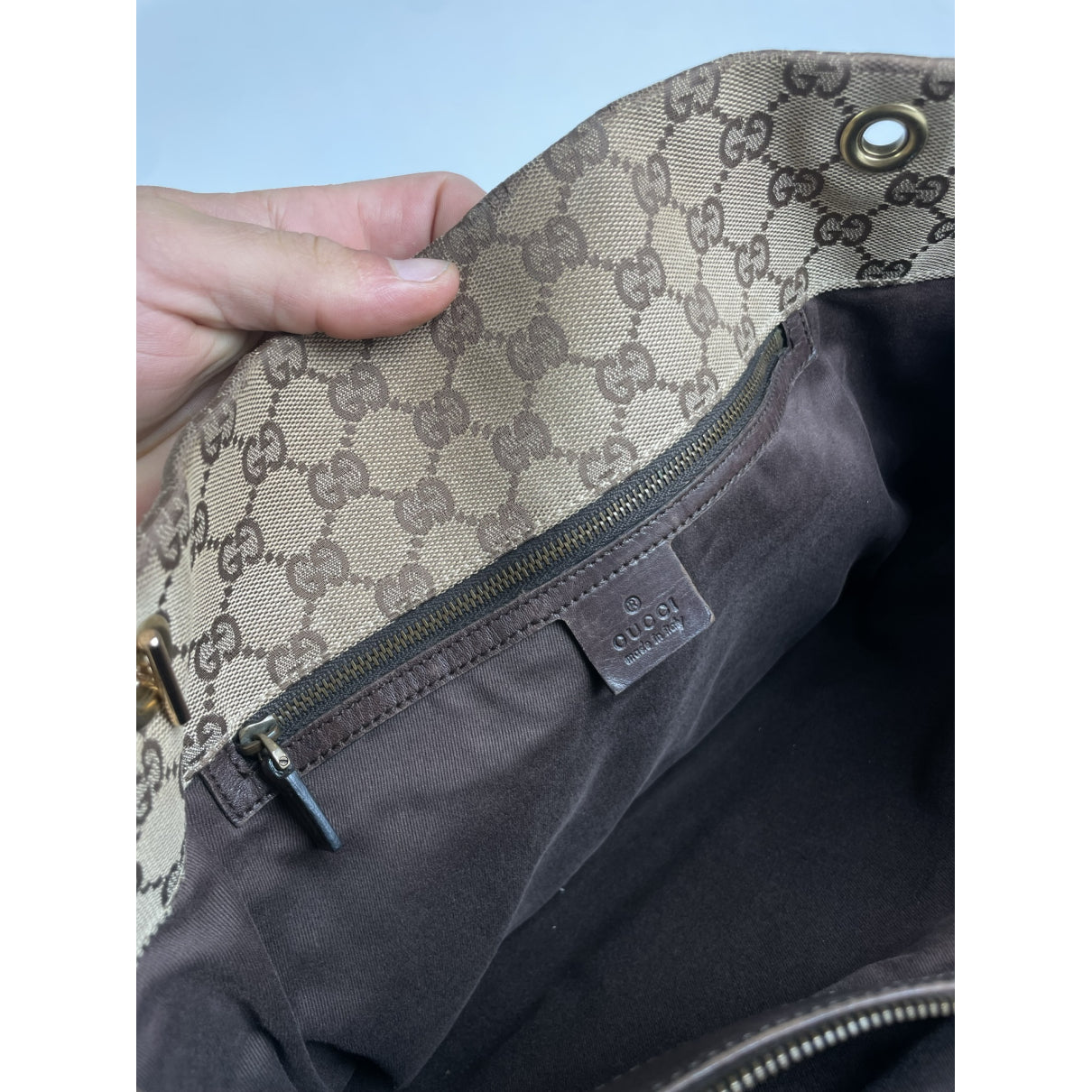 Gucci Jackie Vintage  Beige Cotton Handbag image 5