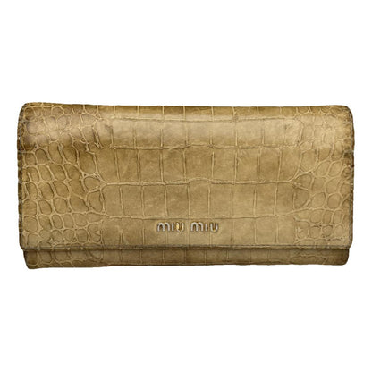 Miu Miu Brown Leather Wallet image 1
